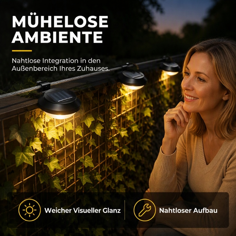 🔥50% RABATT🔥 SOLAR GARTENLEUCHTEN Wasserdicht für Dachrinnen und Wände