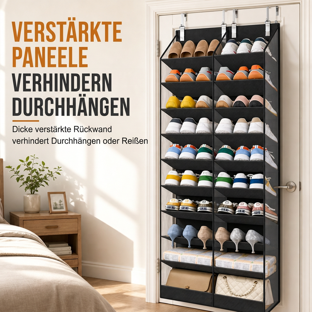 🧺✨ Über der Tür hängende Aufbewahrungstasche mit 20 Netztaschen – großer mehrlagiger Organizer für mehr Ordnung im Haushalt 🏠
