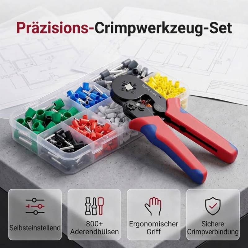📢📢50% RABATT !!⏰Quick Crimp Aderendhülsen-Crimpwerkzeug-Set
