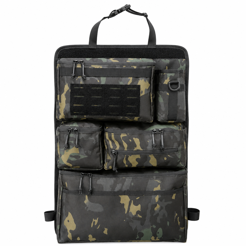 🚗 50% RABATT! 🎒 Taktischer Rücksitz-Organizer – Nylon & viele Fächer ✨