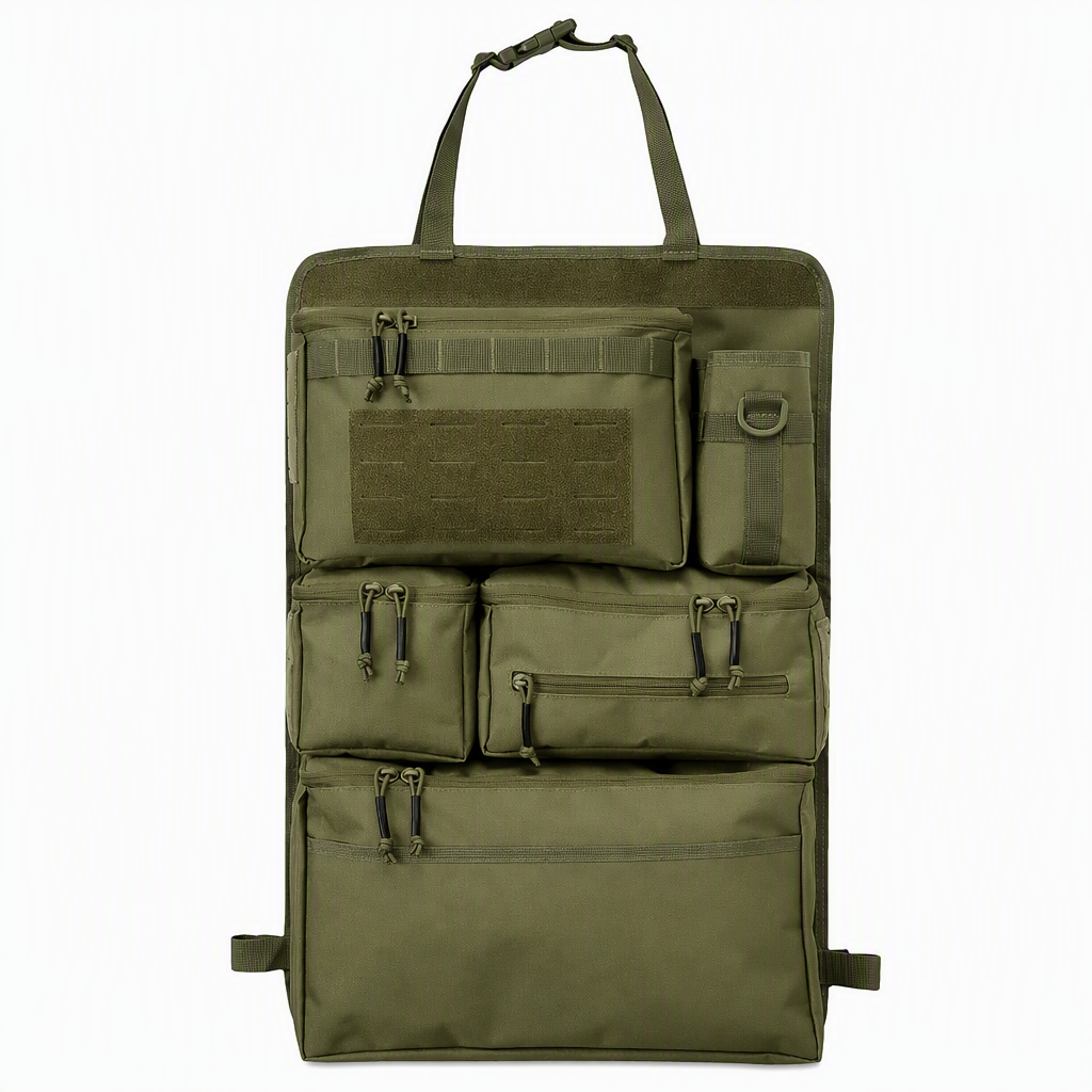 🚗 50% RABATT! 🎒 Taktischer Rücksitz-Organizer – Nylon & viele Fächer ✨