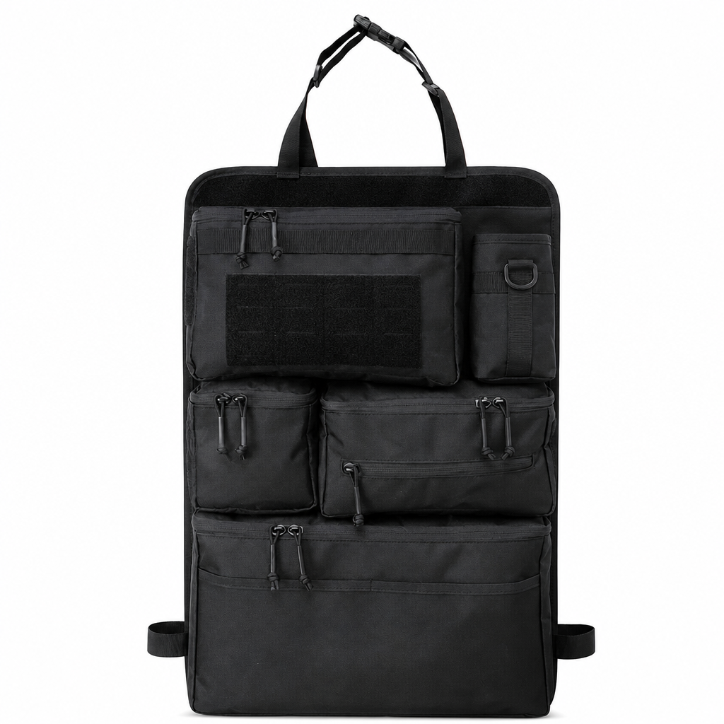 🚗 50% RABATT! 🎒 Taktischer Rücksitz-Organizer – Nylon & viele Fächer ✨