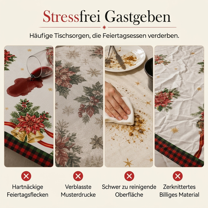 ✨ JETZT 50 % RABATT! !✨Wasserfeste Festtagstischdecke