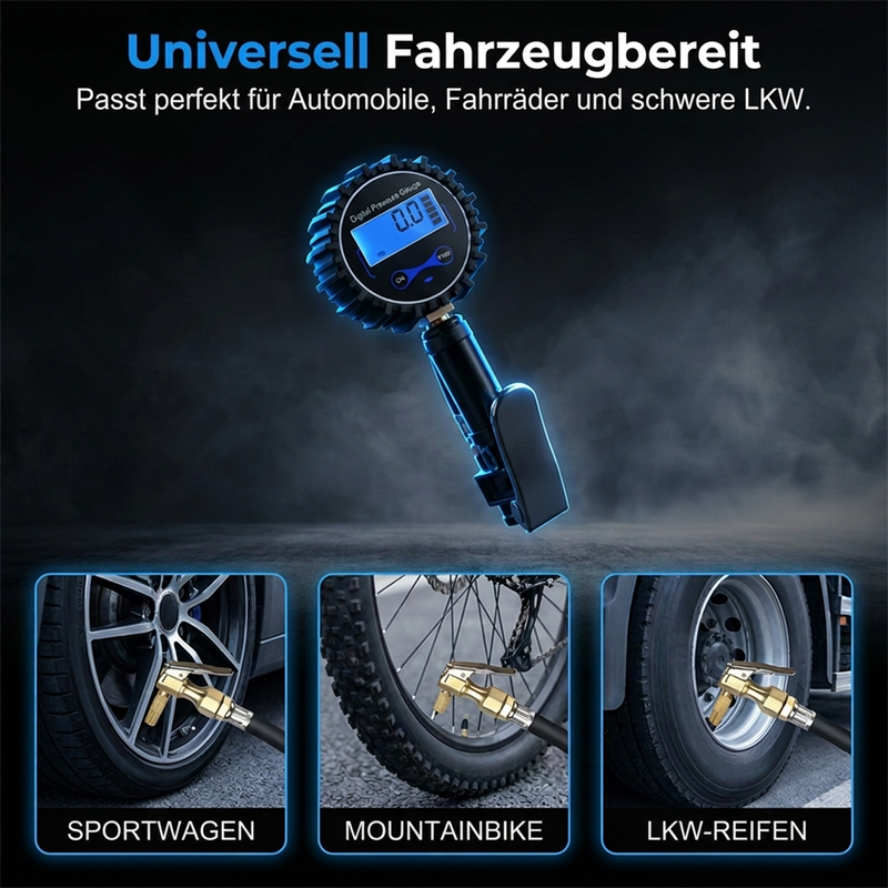 📢📢50% RABATT !!⏰Digitaler Reifendruckmesser mit Aufpumpfunktion