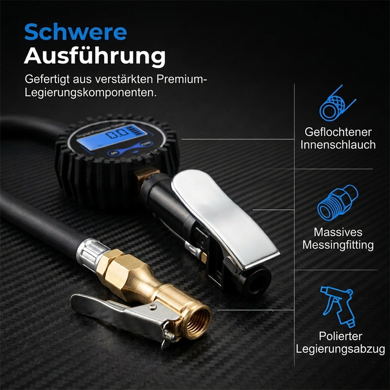 📢📢50% RABATT !!⏰Digitaler Reifendruckmesser mit Aufpumpfunktion