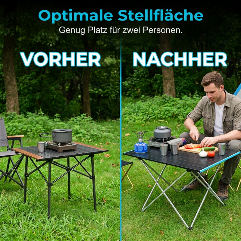 Ultraleichter klappbarer Campingtisch aus Aluminium