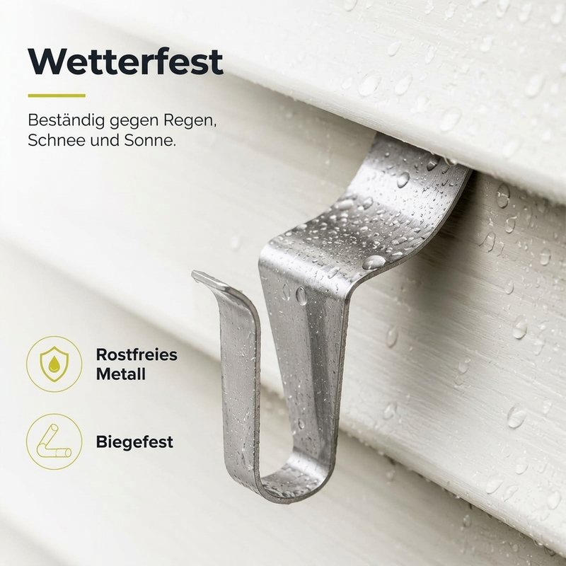 🧱 50 % RABATT! 🏠 Robuste Hakenhalterungen aus Edelstahl 304 für Vinylverkleidungen – bohrfreie Montage für Dekorationen im Außenbereich 🔩