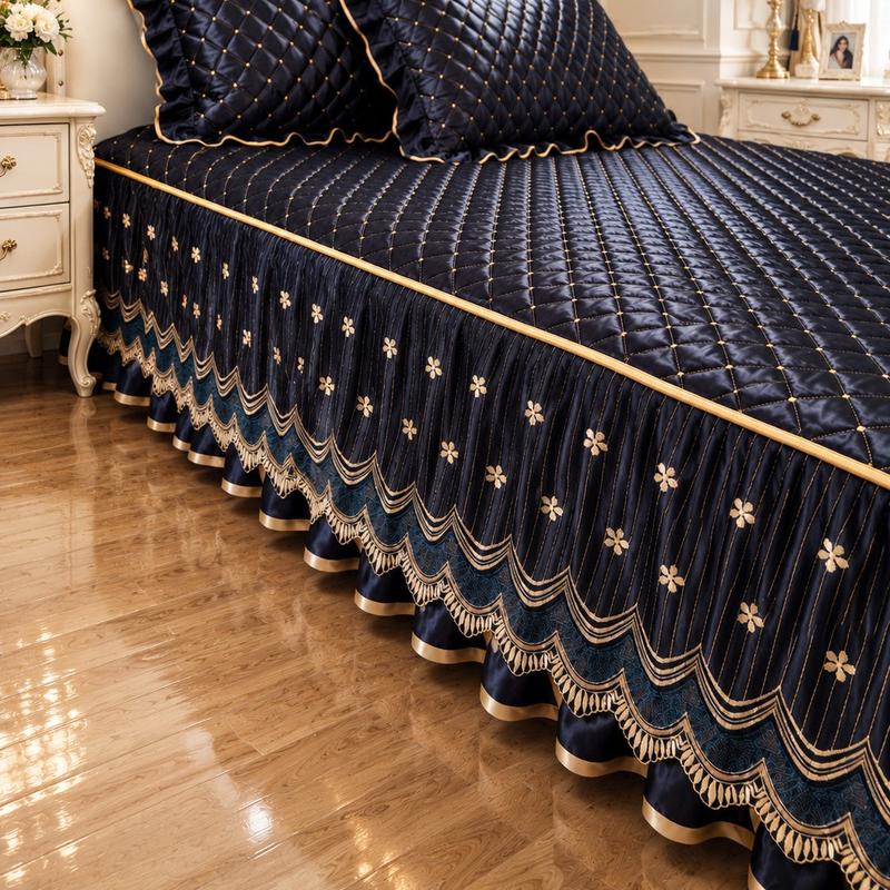 🛏️ 50 % Rabatt! 🧵 Gesteppter Bettvolant – atmungsaktiv, rundum blickdicht & einfach anzubringen ✨