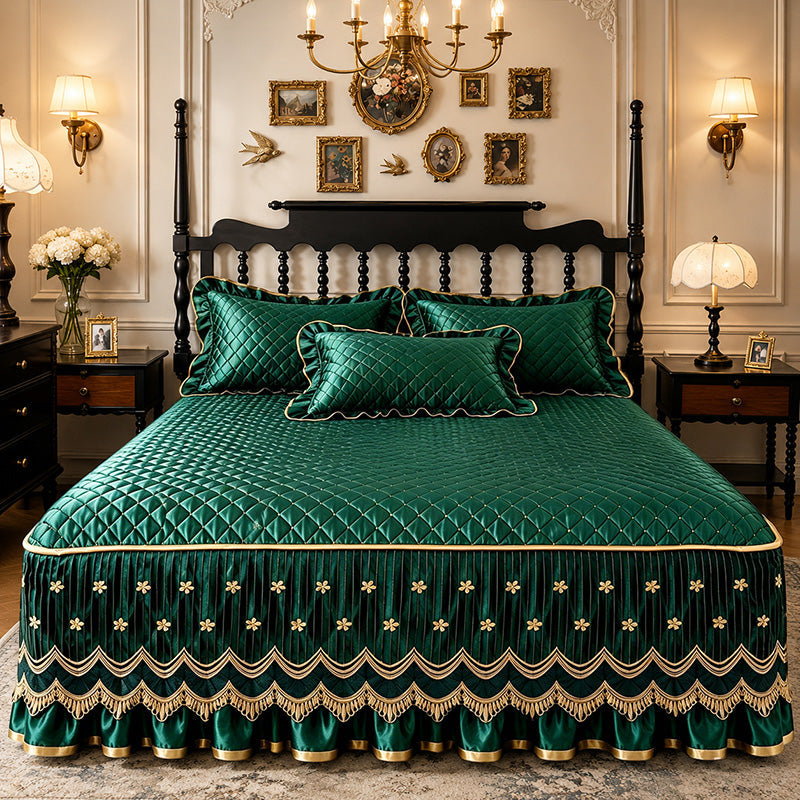 🛏️ 50 % Rabatt! 🧵 Gesteppter Bettvolant – atmungsaktiv, rundum blickdicht & einfach anzubringen ✨