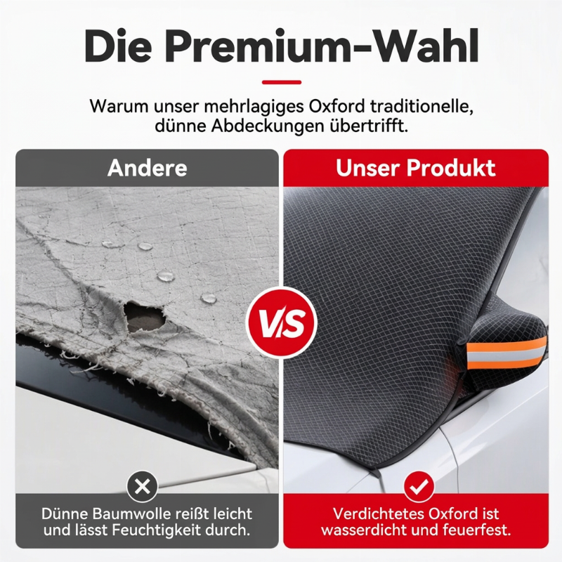 🚗 50% RABATT! ❄️ Magnetische Windschutzscheibenabdeckung – Oxford, 6 Magnete & Diebstahlschutz ✨