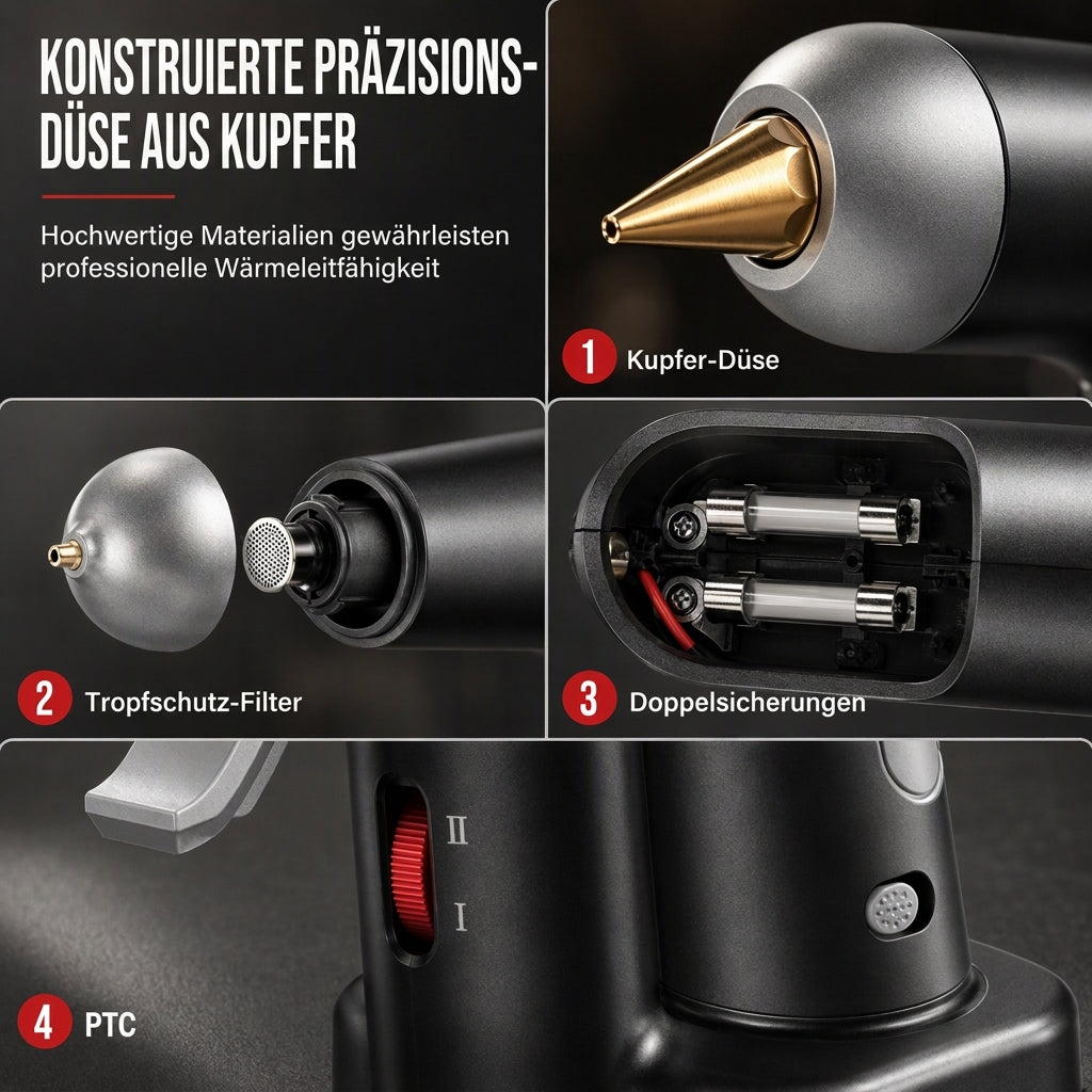 📢📢 50% RABATT!! ⏰ Kabelloses Heißklebepistolen-Set mit 2000mAh wiederaufladbarem Akku und Kupferdüse, inklusive 10 Klebestifte für DIY-Bastelarbeiten und den Heimgebrauch