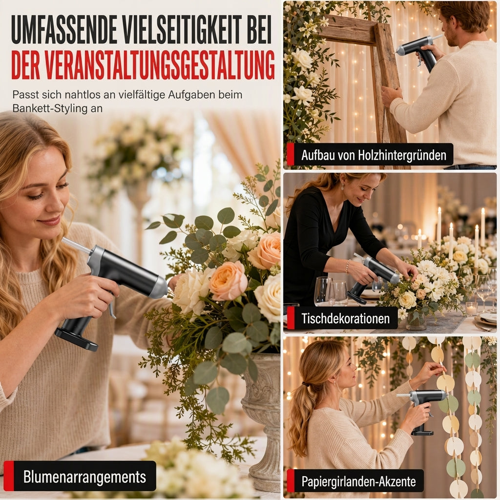 📢📢 50% RABATT!! ⏰ Kabelloses Heißklebepistolen-Set mit 2000mAh wiederaufladbarem Akku und Kupferdüse, inklusive 10 Klebestifte für DIY-Bastelarbeiten und den Heimgebrauch