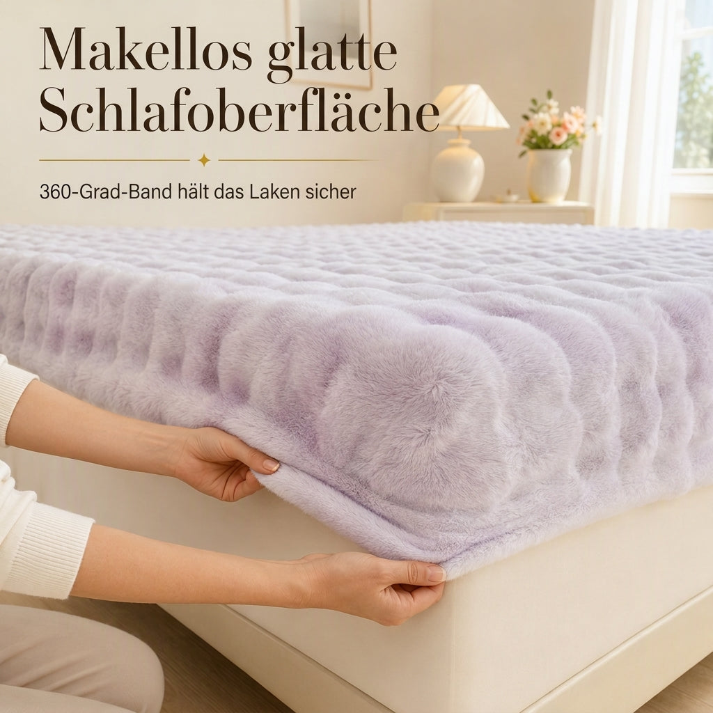 🛏️50% Rabatt!☁️Weiches Hasenplüsch Milchvelours Spannbettlaken, staubdichter Matratzenschutz für behagliche Nächte 🧸