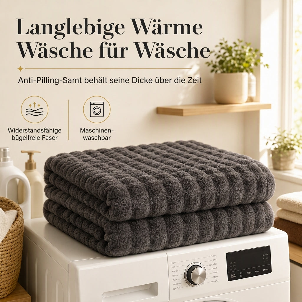 🛏️50% Rabatt!☁️Weiches Hasenplüsch Milchvelours Spannbettlaken, staubdichter Matratzenschutz für behagliche Nächte 🧸