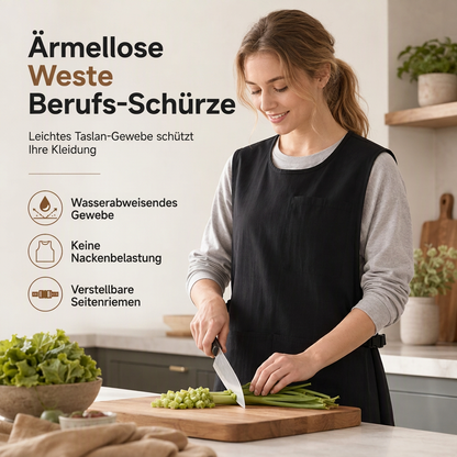 ⏳ Zeitlich begrenzter Rabatt von 50 % 💥 Wasserdichte und ölabweisende Schürze mit Westenschnitt für die Küche: atmungsaktive, ärmellose Arbeitskleidung für die Gastronomie und den Lebensmittelservice