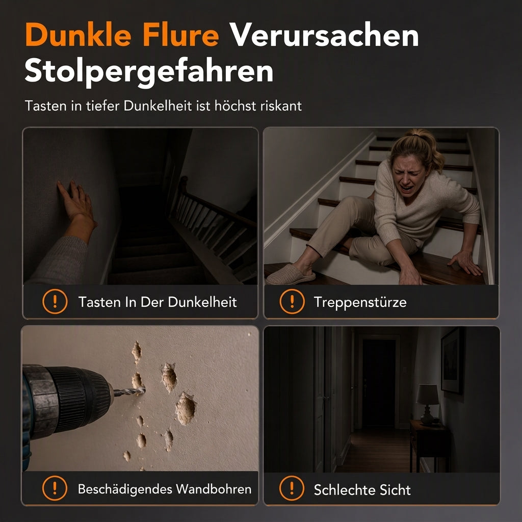 Wiederaufladbare intelligente Wandleuchte mit Bewegungssensor Katzenaugen-Hill-Projektion LED-Nachtlicht mit RGB-Farbumschlag für Umgebungsbeleuchtung