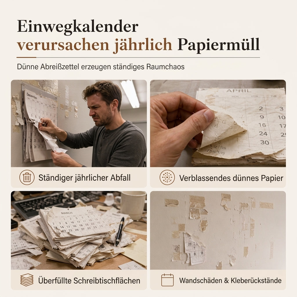 ⏳Nur für kurze Zeit: 50 % Rabatt⏰Runder, drehbarer ewiger Kalender aus Holz🪵📅