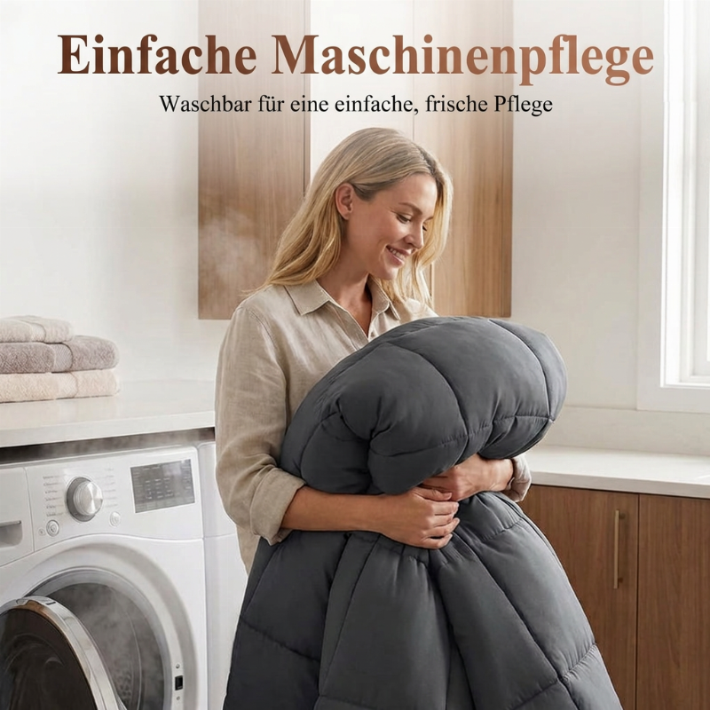 🛏️ 50% Rabatt! ✨ Leichte und atmungsaktive gesteppte Bettdecke – hochwertige Füllung aus Alternative zu Daunen, Kastensteppung und sichere Ecklaschen – allergikerfreundlicher Ganzjahreskomfort für empfindliche Schläfer 🌙