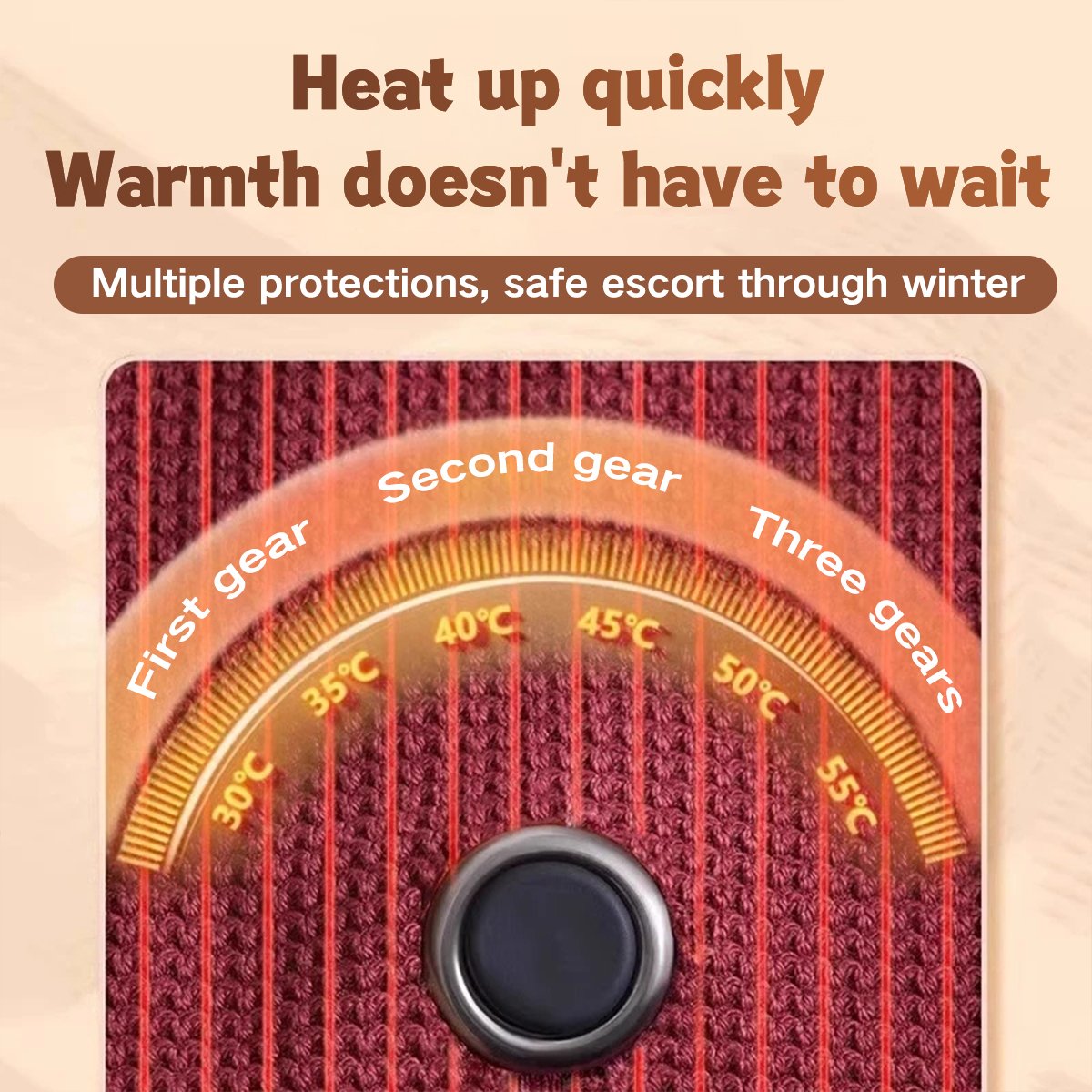 ❄️ 50% RABATT! 🔥 Tragbare elektrische Heizdecke – Schal-Design & warm durch den Winter ✨