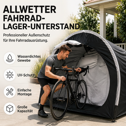 🚲🌧️ 50% RABATT! Wetterfeste Fahrradgarage – Wasserdicht, UV-stabil & windfest – Alu-/Stahlrahmen mit PE-/Oxford-Plane – Platz für 1–2 (oder 2–4) Räder, E-Bikes & Gartengeräte – Perfekt als Carport-Zelt & Geräteschuppen ✨