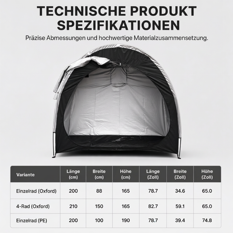 🚲🌧️ 50% RABATT! Wetterfeste Fahrradgarage – Wasserdicht, UV-stabil & windfest – Alu-/Stahlrahmen mit PE-/Oxford-Plane – Platz für 1–2 (oder 2–4) Räder, E-Bikes & Gartengeräte – Perfekt als Carport-Zelt & Geräteschuppen ✨