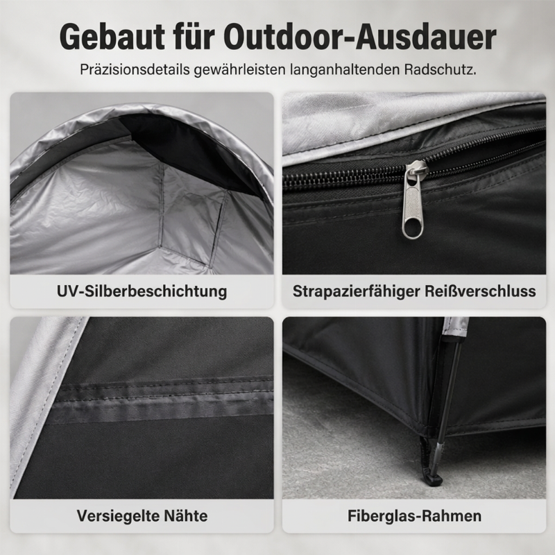 🚲🌧️ 50% RABATT! Wetterfeste Fahrradgarage – Wasserdicht, UV-stabil & windfest – Alu-/Stahlrahmen mit PE-/Oxford-Plane – Platz für 1–2 (oder 2–4) Räder, E-Bikes & Gartengeräte – Perfekt als Carport-Zelt & Geräteschuppen ✨