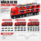 ⏳Begrenzte Zeit 50% Rabatt💥Spielzeug-Transformations-Lagerlastwagen für Kinder mit Soundeffekten und 207 cm langer, klappbarer Katapult-Rennstrecke sowie Mini-Legierungs-Baufahrzeugen