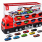 ⏳Begrenzte Zeit 50% Rabatt💥Spielzeug-Transformations-Lagerlastwagen für Kinder mit Soundeffekten und 207 cm langer, klappbarer Katapult-Rennstrecke sowie Mini-Legierungs-Baufahrzeugen