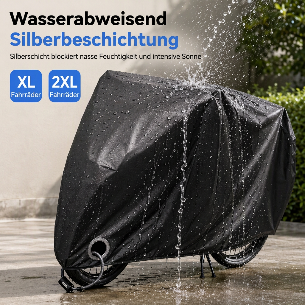 📢📢 50% RABATT !! ⏰ Wasserfeste und staubdichte 190T Fahrradabdeckung für den Außenbereich zum Schutz Ihres Fahrrads