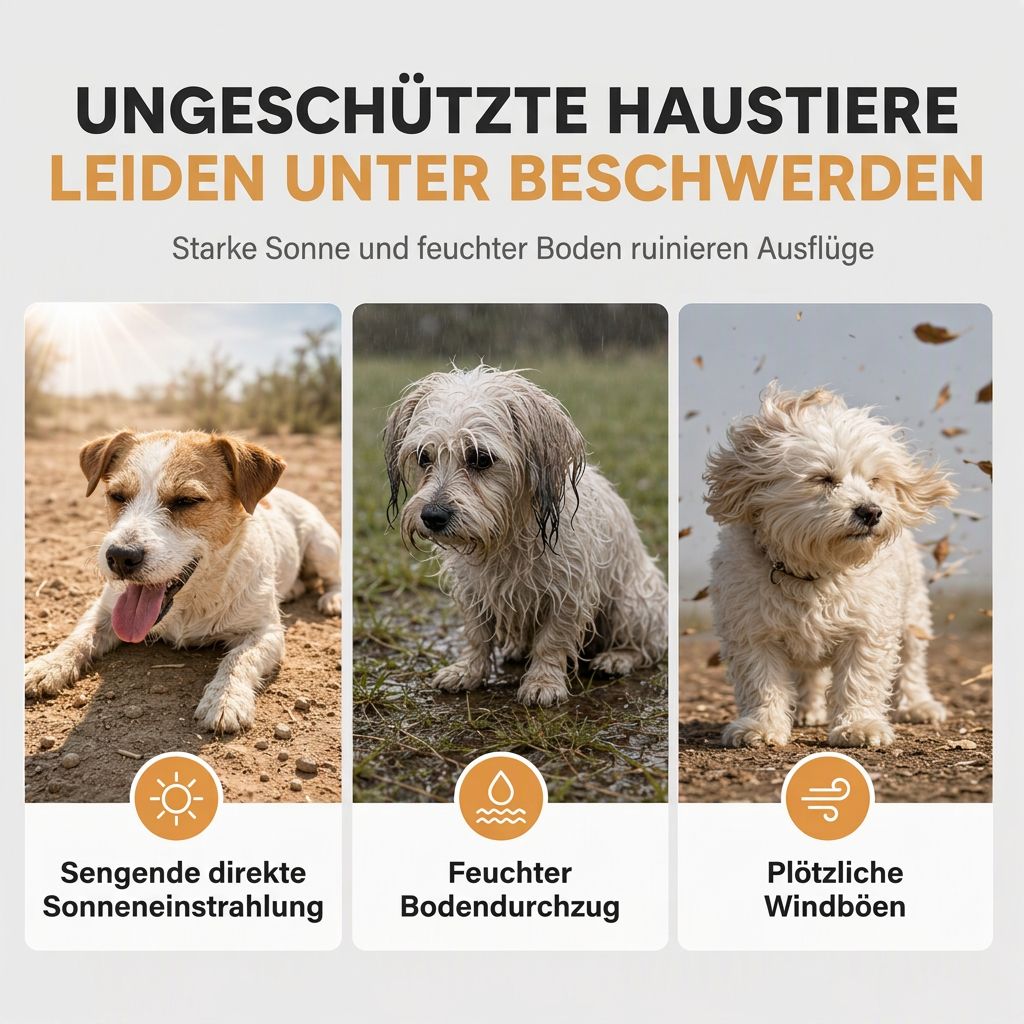 📢📢50% RABATT !! ⏰Tragbares, leichtes Pet Tent House für Katzen und kleine Hunde - für Innen- und Außenbereich, Reise, Camping, sonnengeschütztes Bett