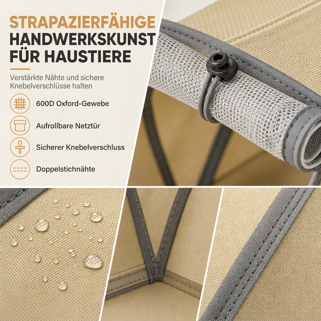 📢📢50% RABATT !! ⏰Tragbares, leichtes Pet Tent House für Katzen und kleine Hunde - für Innen- und Außenbereich, Reise, Camping, sonnengeschütztes Bett