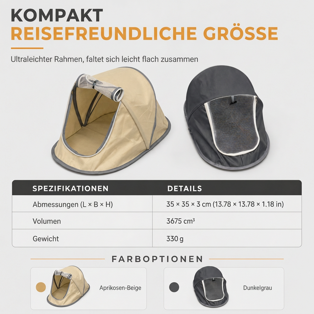 📢📢50% RABATT !! ⏰Tragbares, leichtes Pet Tent House für Katzen und kleine Hunde - für Innen- und Außenbereich, Reise, Camping, sonnengeschütztes Bett