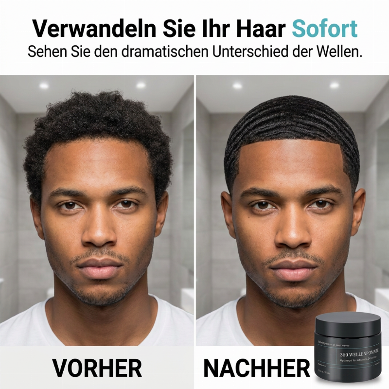 🌊💈✨Wave Pomade Mittlere Haltkraft Wasserbasis Hochglanz Haarwachs