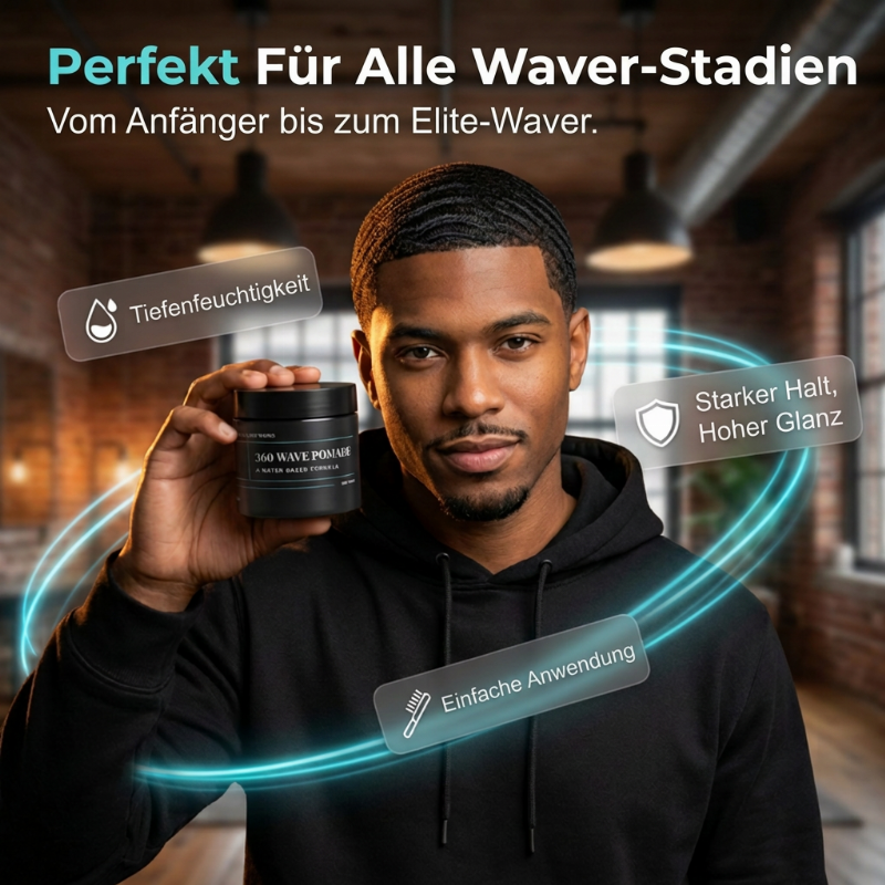 🌊💈✨Wave Pomade Mittlere Haltkraft Wasserbasis Hochglanz Haarwachs