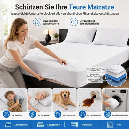 💥2026 Heißer Verkauf🛏️Wasserbettschutz – einfarbiger, maschinenwaschbarer Matratzenschoner, weicher atmungsaktiver Bezug für Schlafzimmer, Gästezimmer & Wohnheim ✨