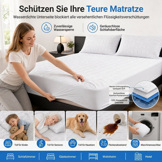 💥2026 Heißer Verkauf🛏️Wasserbettschutz – einfarbiger, maschinenwaschbarer Matratzenschoner, weicher atmungsaktiver Bezug für Schlafzimmer, Gästezimmer & Wohnheim ✨