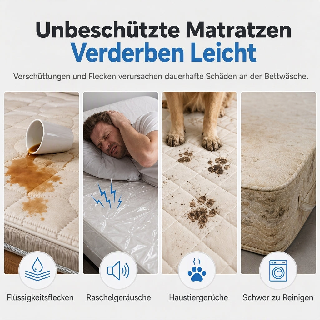 💥2026 Heißer Verkauf🛏️Wasserbettschutz – einfarbiger, maschinenwaschbarer Matratzenschoner, weicher atmungsaktiver Bezug für Schlafzimmer, Gästezimmer & Wohnheim ✨