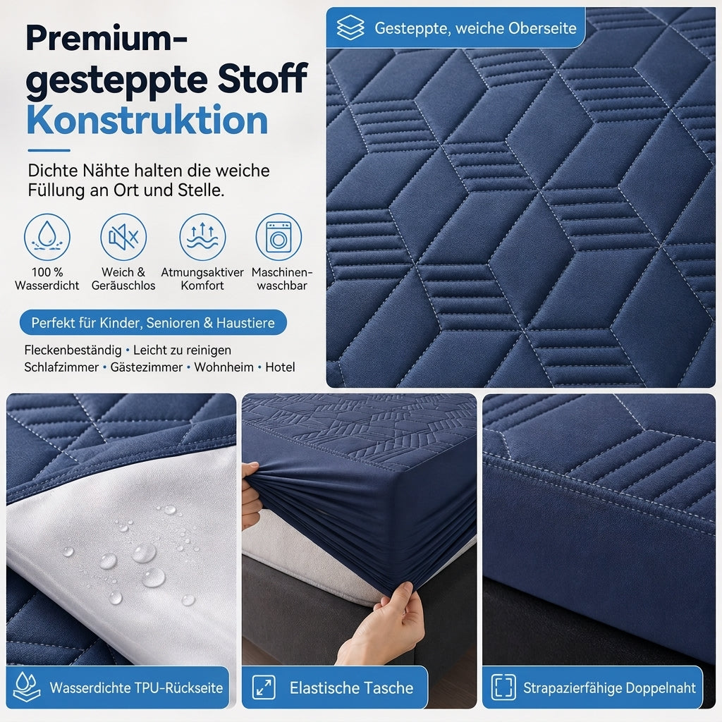 💥2026 Heißer Verkauf🛏️Wasserbettschutz – einfarbiger, maschinenwaschbarer Matratzenschoner, weicher atmungsaktiver Bezug für Schlafzimmer, Gästezimmer & Wohnheim ✨