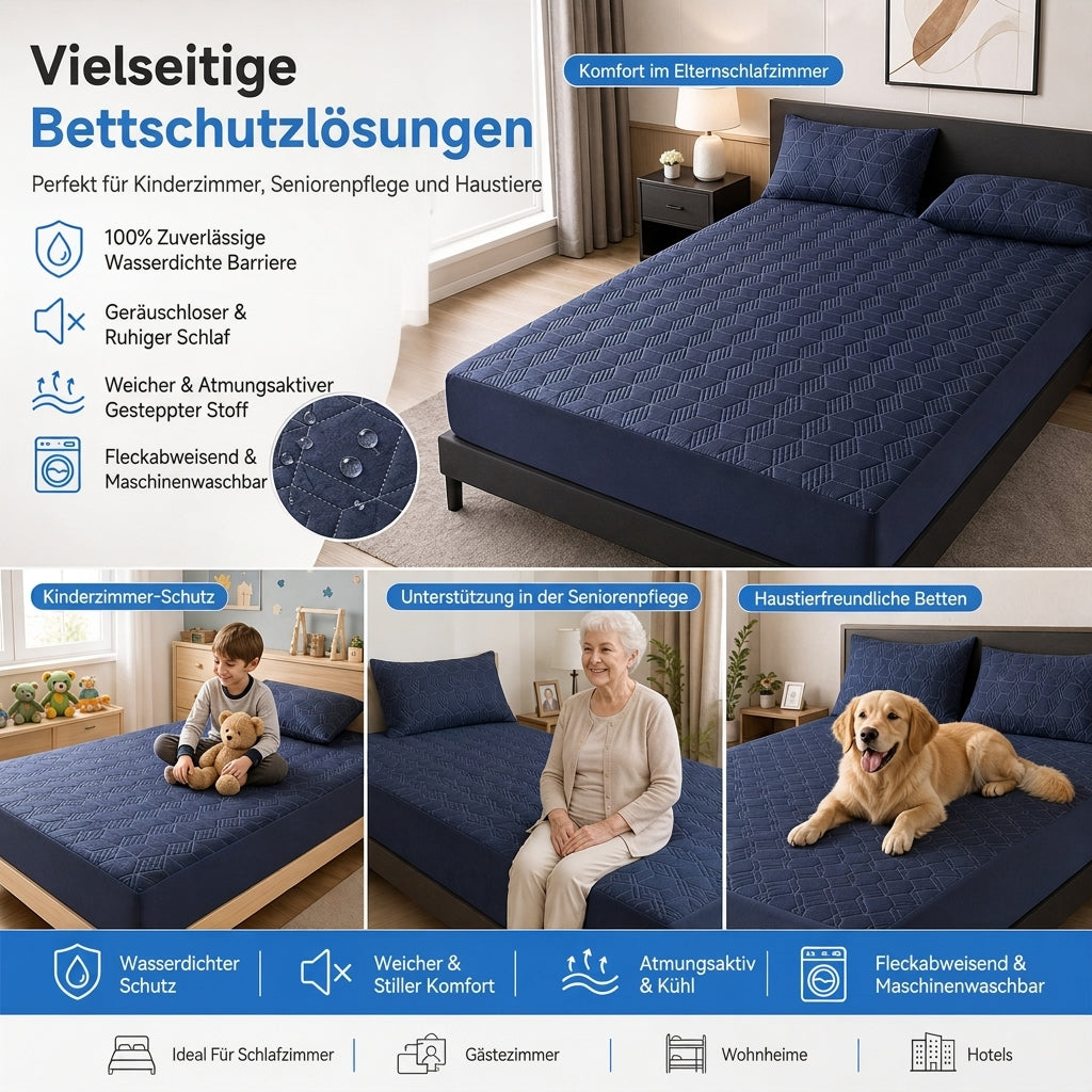 💥2026 Heißer Verkauf🛏️Wasserbettschutz – einfarbiger, maschinenwaschbarer Matratzenschoner, weicher atmungsaktiver Bezug für Schlafzimmer, Gästezimmer & Wohnheim ✨