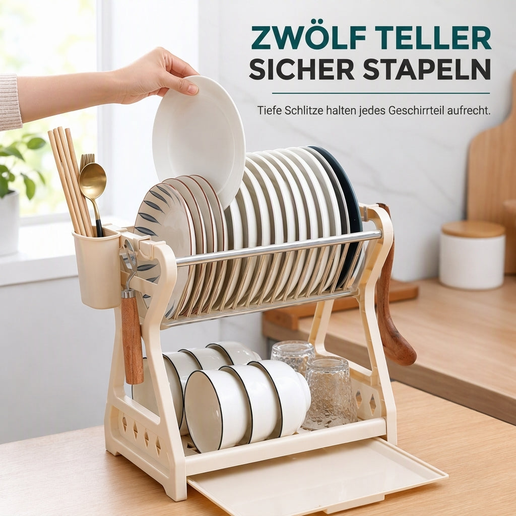 ✨ Mehr Ordnung in deiner Küche! 🍽️ Geschirrabtropfgestell mit mehreren Ebenen – jetzt 50 % sparen!
