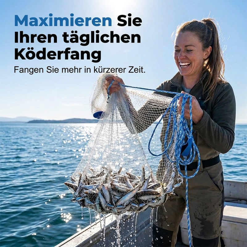 ⚓ JETZT 50% RABATT! 🎣 Easy-Throw Wurfnetz – schnell sinkend, robust & verwicklungsfrei – ideal zum Köderfischfang und für den Salzwassereinsatz 🌊