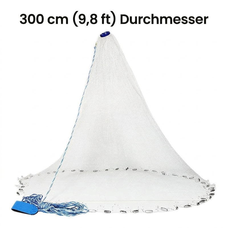 ⚓ JETZT 50% RABATT! 🎣 Easy-Throw Wurfnetz – schnell sinkend, robust & verwicklungsfrei – ideal zum Köderfischfang und für den Salzwassereinsatz 🌊