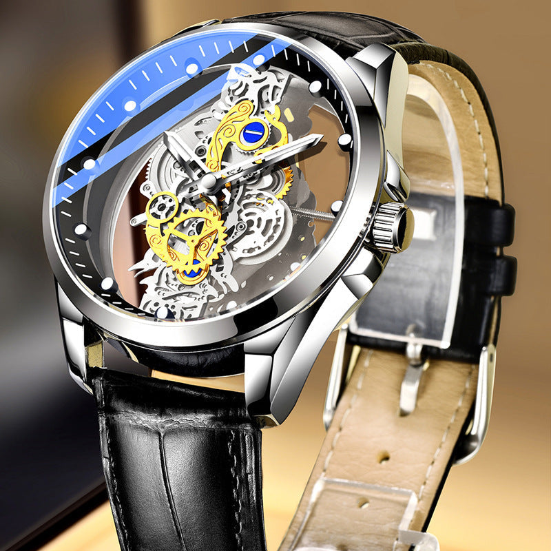 ⌚ FÜR KURZE ZEIT 50% RABATT! ⚡ Zweiseitige Skelettuhr – Nicht-mechanisches Tourbillon, leuchtstark, 30 m wasserdicht ✨