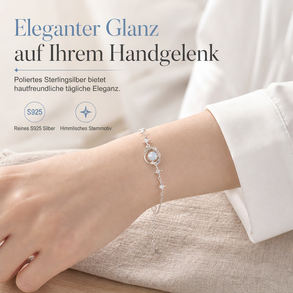 ⏳Für begrenzte Zeit 50% Rabatt⏰925 Silber Planet & Stern Halskette – Elegantes Celestial-Jewelry-Geschenk für dich und deine beste Freundin🪐✨