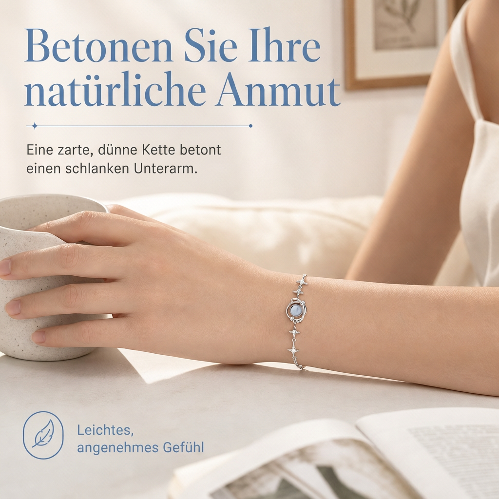 ⏳Für begrenzte Zeit 50% Rabatt⏰925 Silber Planet & Stern Halskette – Elegantes Celestial-Jewelry-Geschenk für dich und deine beste Freundin🪐✨