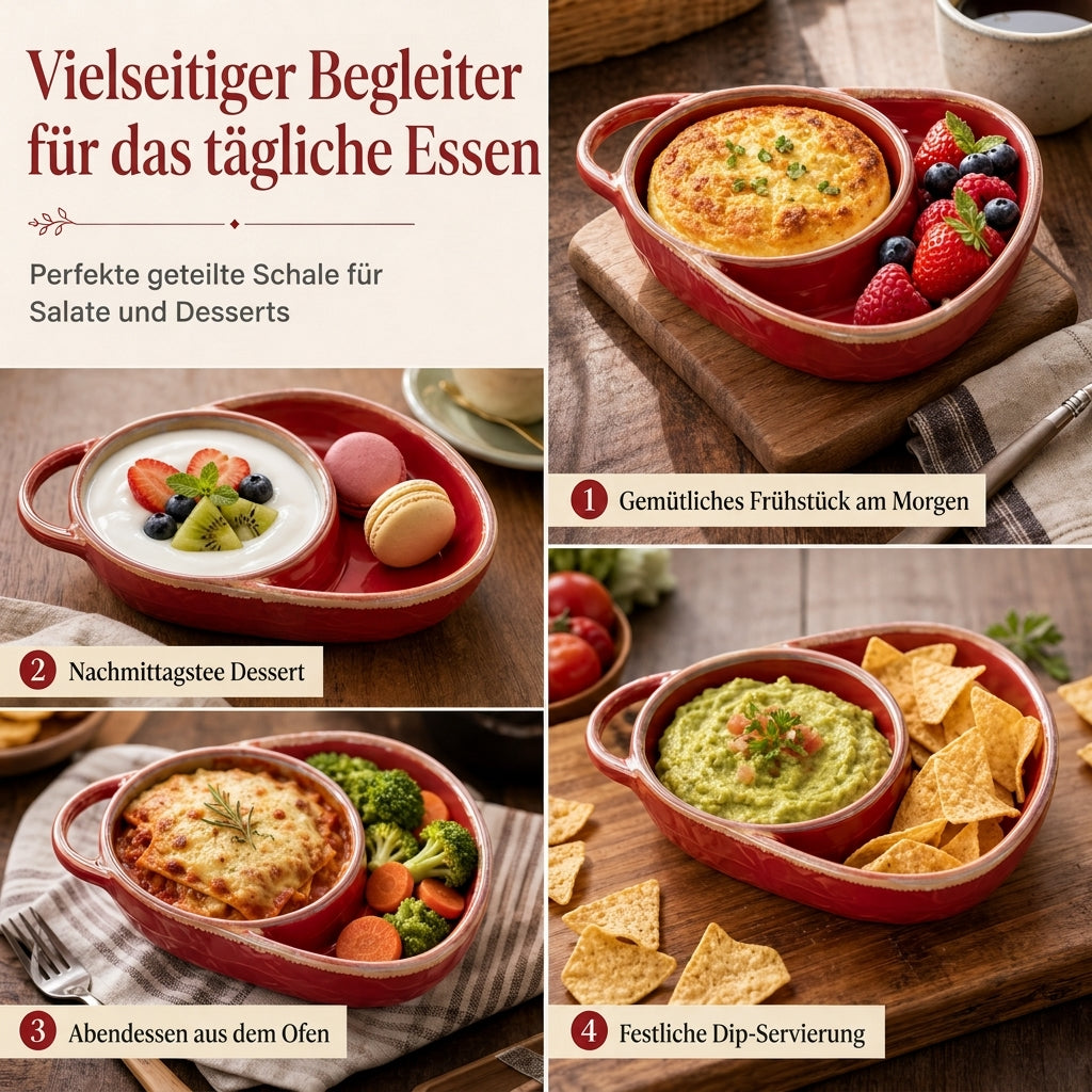 ✨50% RABATT NU! !✨Retro Keramik Auflaufform mit einzelnem Griff