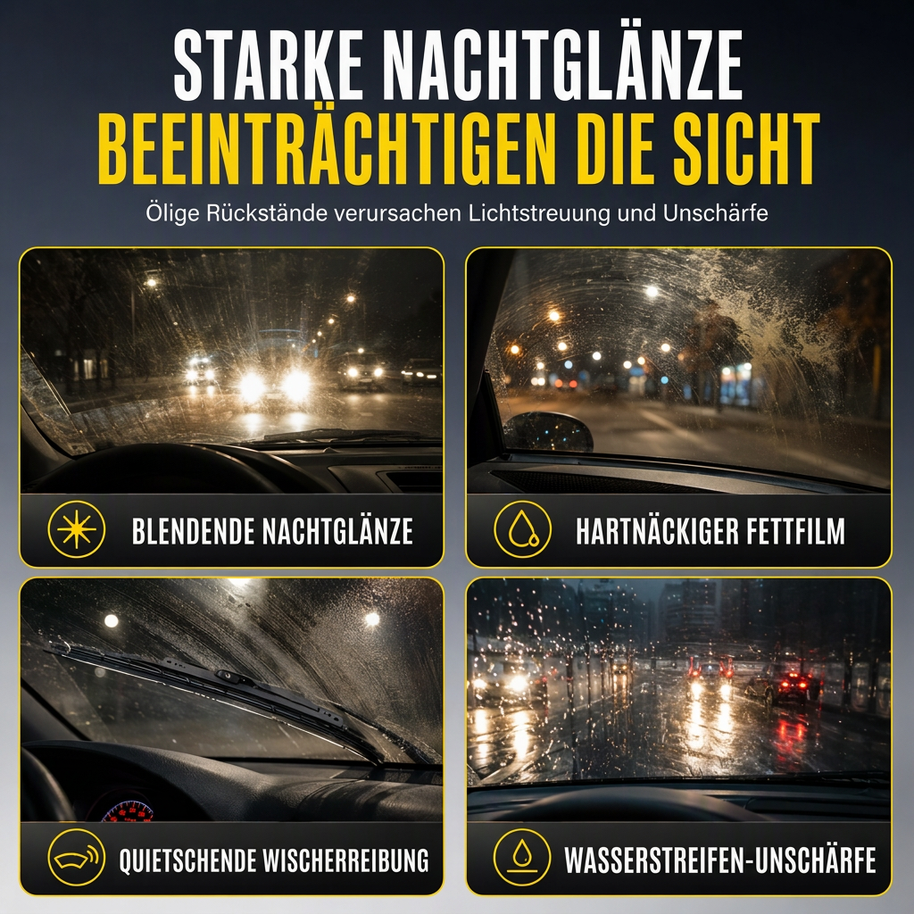 📢📢50% RABATT !!⏰Auto Glas Ölfilm Entferner Spray – starker Scheibenreiniger gegen Verschmutzungen und Insektenrückstände für klare Sicht beim Fahren