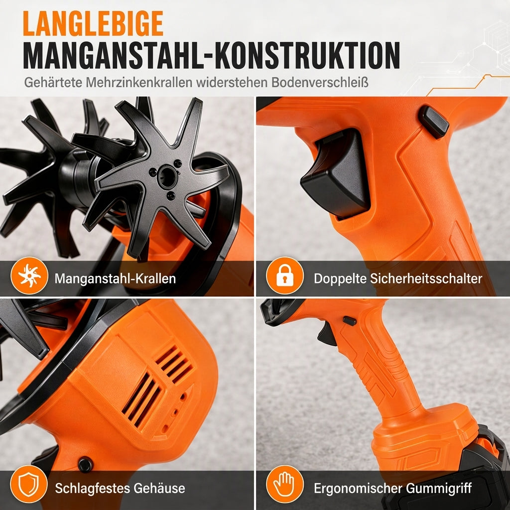 🌱 50% RABATT! ⚡ Kabelloser Mini-Kultivator – 21V tragbarer Bodenlockerer, macht die Arbeit mit Gartenbeeten und Rabatten einfacher ✨