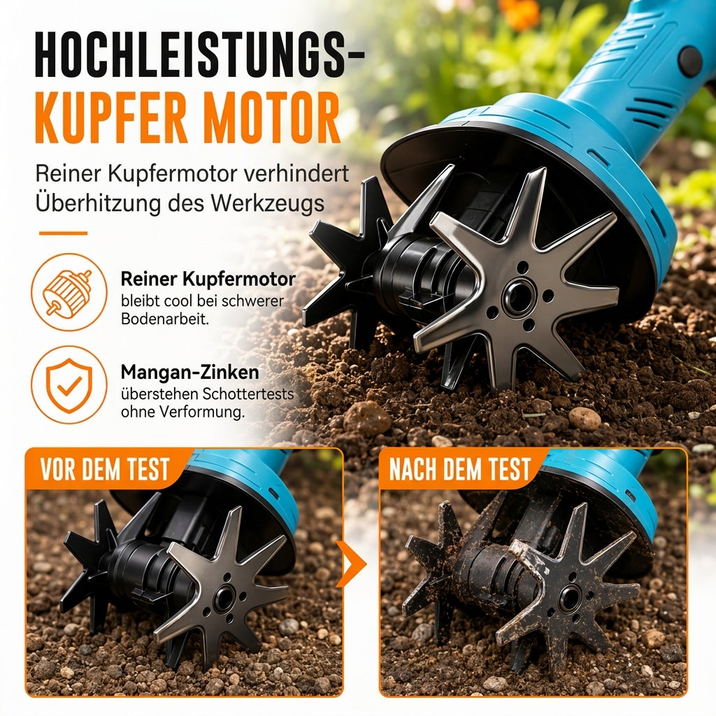 🌱 50% RABATT! ⚡ Kabelloser Mini-Kultivator – 21V tragbarer Bodenlockerer, macht die Arbeit mit Gartenbeeten und Rabatten einfacher ✨