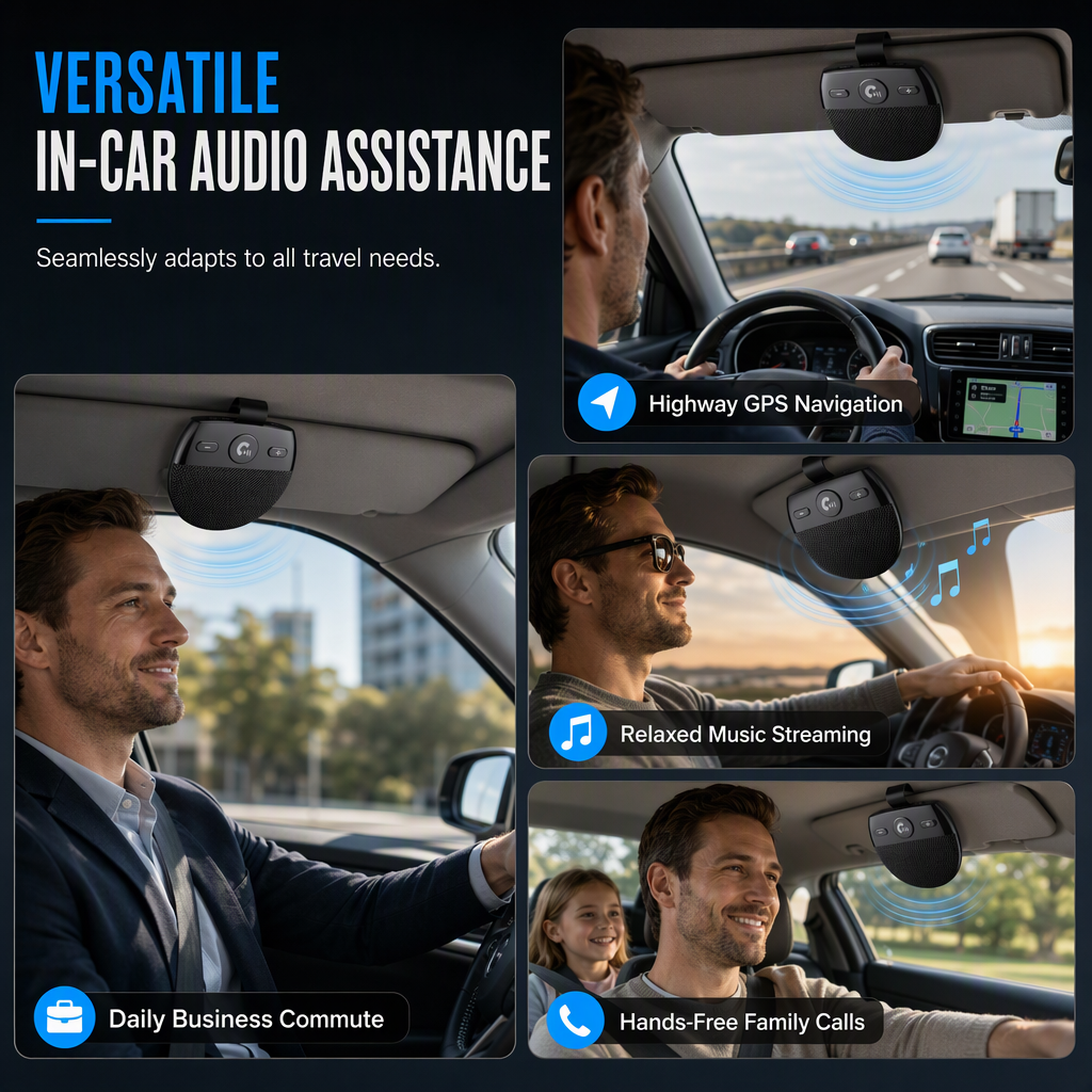 🚗 50% RABATT! SP11 Bluetooth-Freisprecheinrichtung für Auto-Sonnenblende – vibrationsaktivierte Einschaltung & A2DP